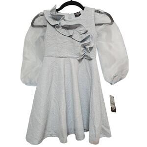 NWT Girls Beetlejuice Dress XS Light Blue Costume Whimsical Cottagecore Coquette